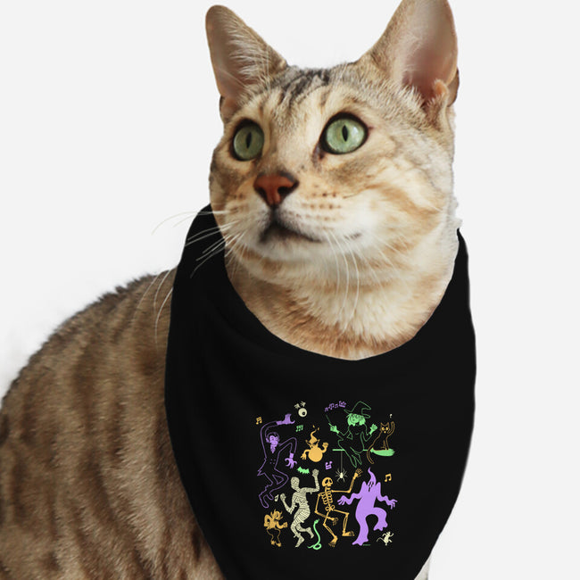 Halloween Dance Party-Cat-Bandana-Pet Collar-Karakenio