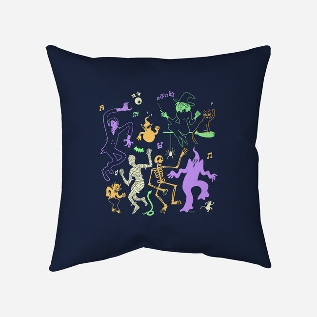 Halloween Dance Party-None-Removable Cover-Throw Pillow-Karakenio