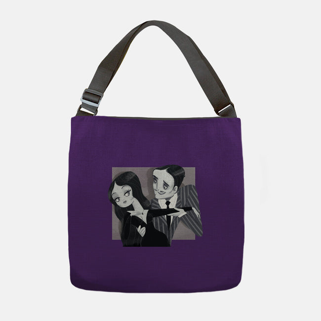 Black And White Love-None-Adjustable Tote-Bag-Gemma Roman