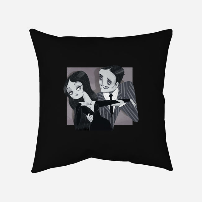 Black And White Love-None-Removable Cover-Throw Pillow-Gemma Roman