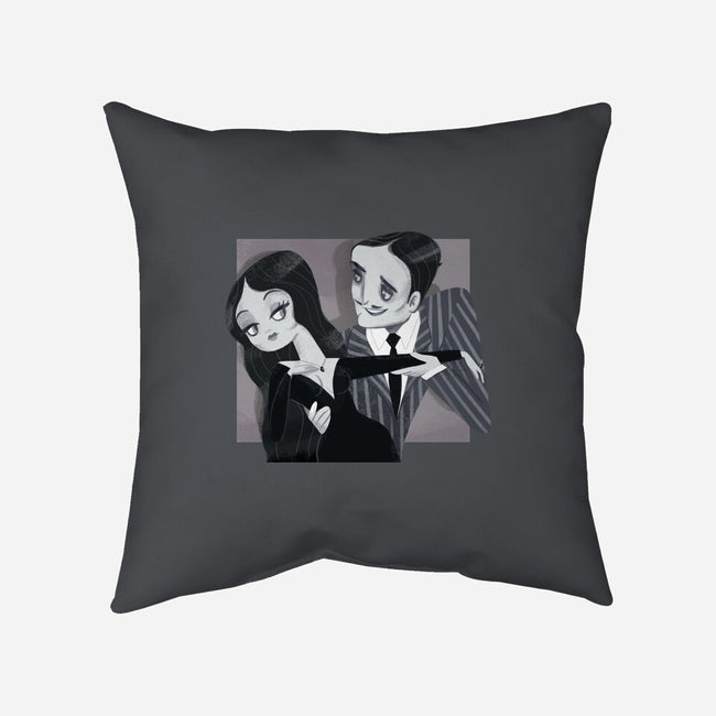 Black And White Love-None-Removable Cover-Throw Pillow-Gemma Roman