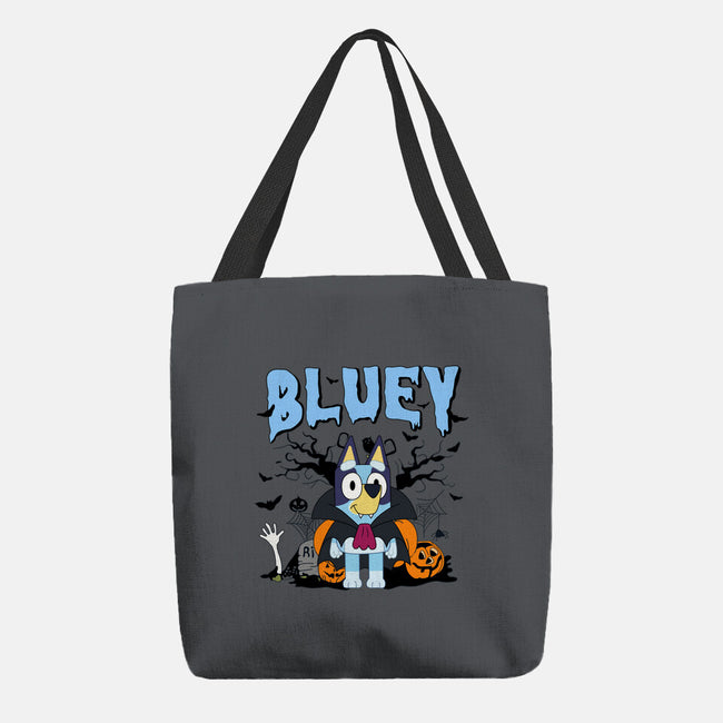 Spookytime Bluey-None-Basic Tote-Bag-MaxoArt