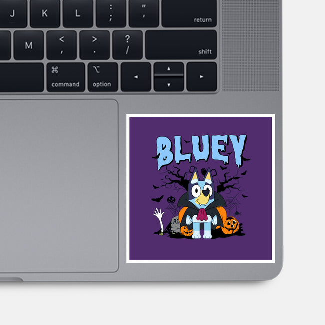 Spookytime Bluey-None-Glossy-Sticker-MaxoArt