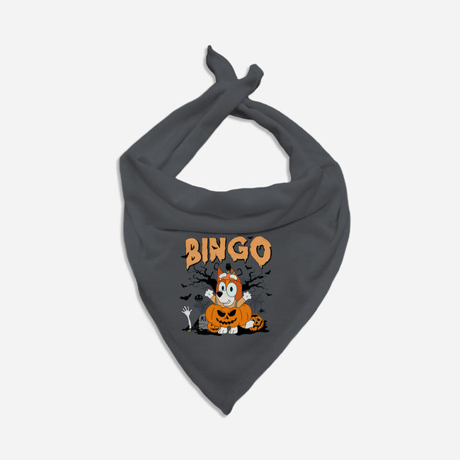 Trick Or Treat Bingo-Dog-Bandana-Pet Collar-MaxoArt