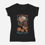 Pumpkin Smash Halloween-Womens-V-Neck-Tee-Studio Mootant