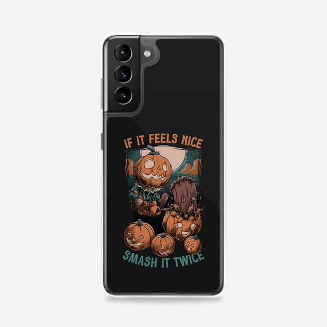 Pumpkin Smash Halloween-Samsung-Snap-Phone Case-Studio Mootant