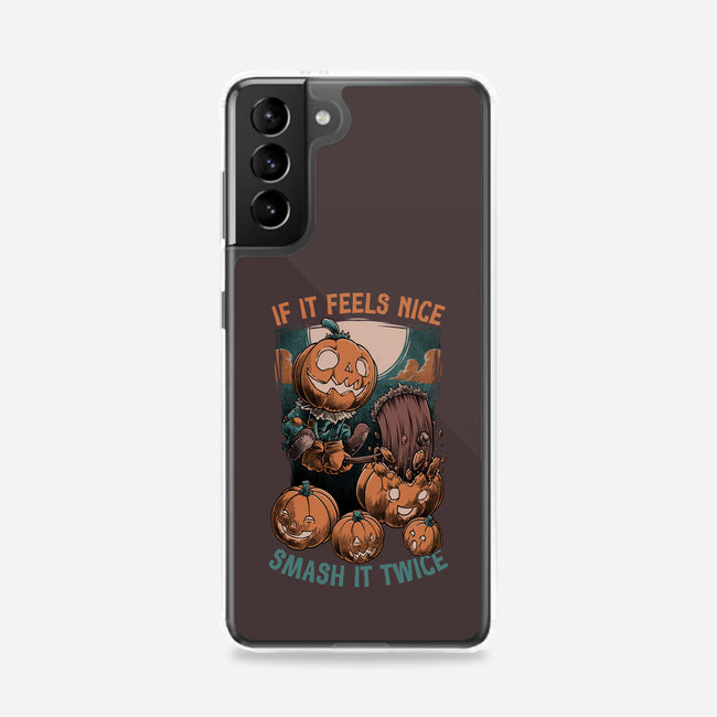 Pumpkin Smash Halloween-Samsung-Snap-Phone Case-Studio Mootant