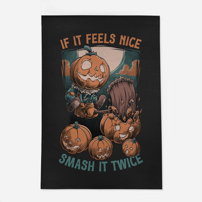 Pumpkin Smash Halloween-None-Outdoor-Rug-Studio Mootant