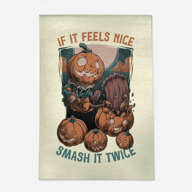 Pumpkin Smash Halloween-None-Outdoor-Rug-Studio Mootant