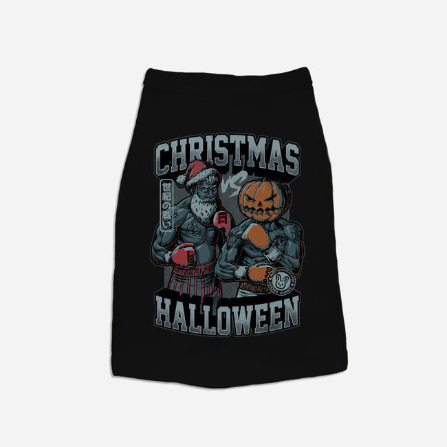 Christmas Vs Halloween-Dog-Basic-Pet Tank-Studio Mootant