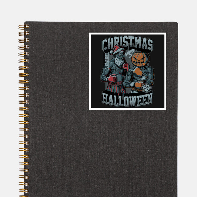 Christmas Vs Halloween-None-Glossy-Sticker-Studio Mootant