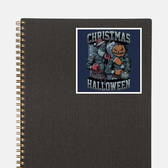 Christmas Vs Halloween-None-Glossy-Sticker-Studio Mootant