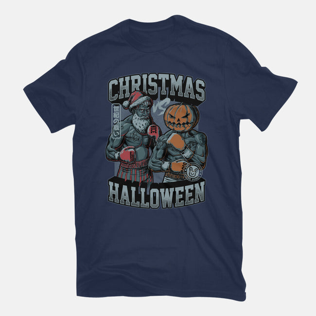 Christmas Vs Halloween-Womens-Basic-Tee-Studio Mootant