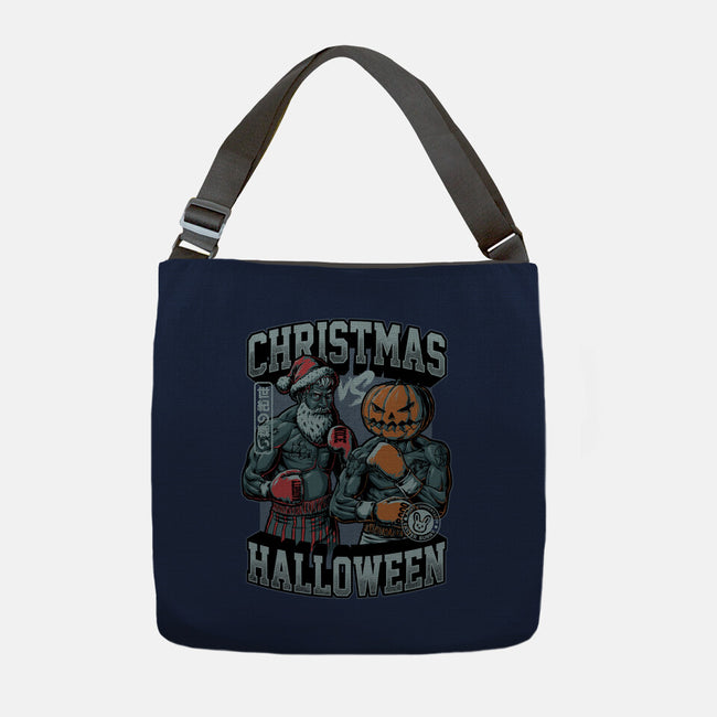 Christmas Vs Halloween-None-Adjustable Tote-Bag-Studio Mootant