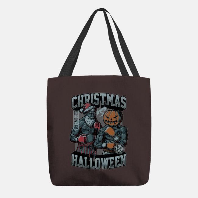 Christmas Vs Halloween-None-Basic Tote-Bag-Studio Mootant