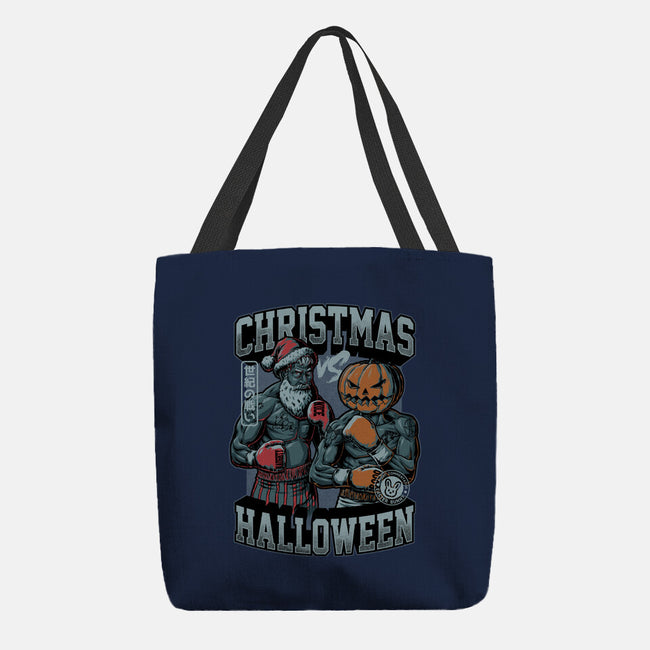 Christmas Vs Halloween-None-Basic Tote-Bag-Studio Mootant