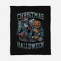 Christmas Vs Halloween-None-Fleece-Blanket-Studio Mootant