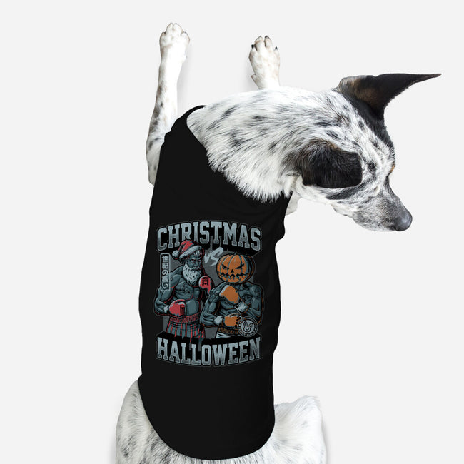 Christmas Vs Halloween-Dog-Basic-Pet Tank-Studio Mootant