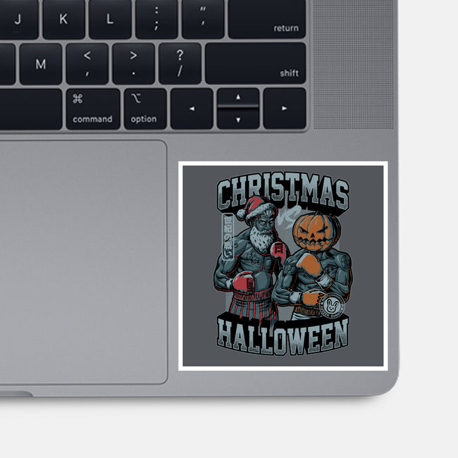 Christmas Vs Halloween-None-Glossy-Sticker-Studio Mootant