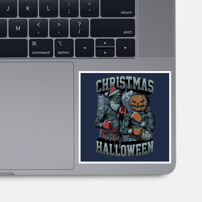 Christmas Vs Halloween-None-Glossy-Sticker-Studio Mootant
