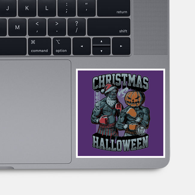 Christmas Vs Halloween-None-Glossy-Sticker-Studio Mootant