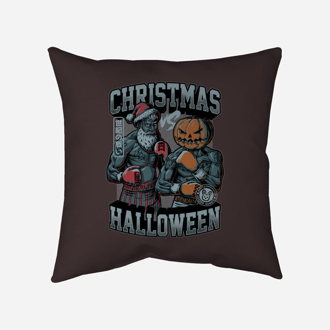 Christmas Vs Halloween-None-Non-Removable Cover w Insert-Throw Pillow-Studio Mootant