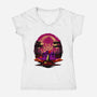 Attack Of Penny-Womens-V-Neck-Tee-hypertwenty