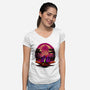 Attack Of Penny-Womens-V-Neck-Tee-hypertwenty