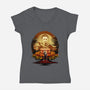 Attack Of Michael Myers-Womens-V-Neck-Tee-hypertwenty