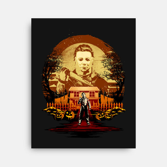 Attack Of Michael Myers-None-Stretched-Canvas-hypertwenty