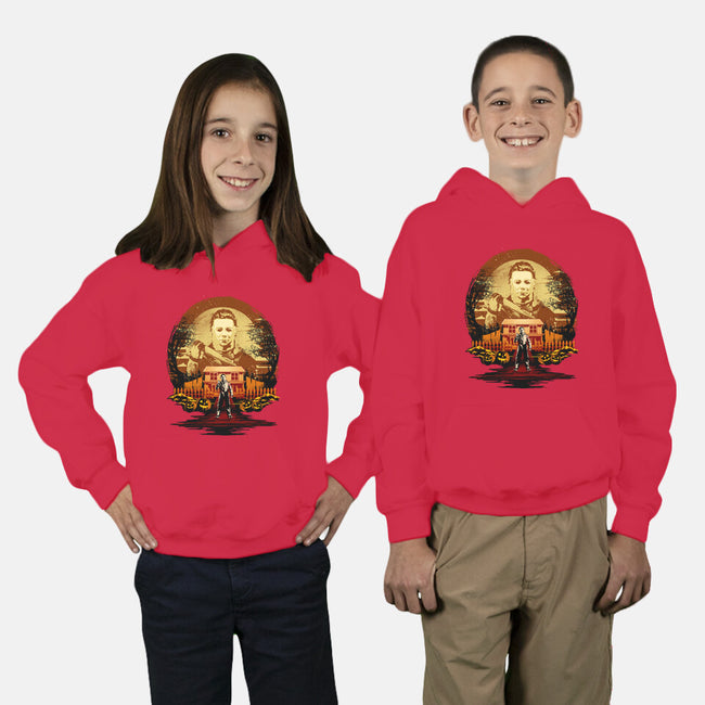 Attack Of Michael Myers-Youth-Pullover-Sweatshirt-hypertwenty