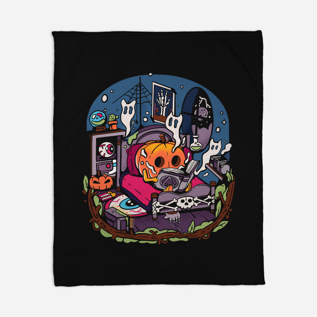 Halloween In Solitude-None-Fleece-Blanket-MULOPOPS