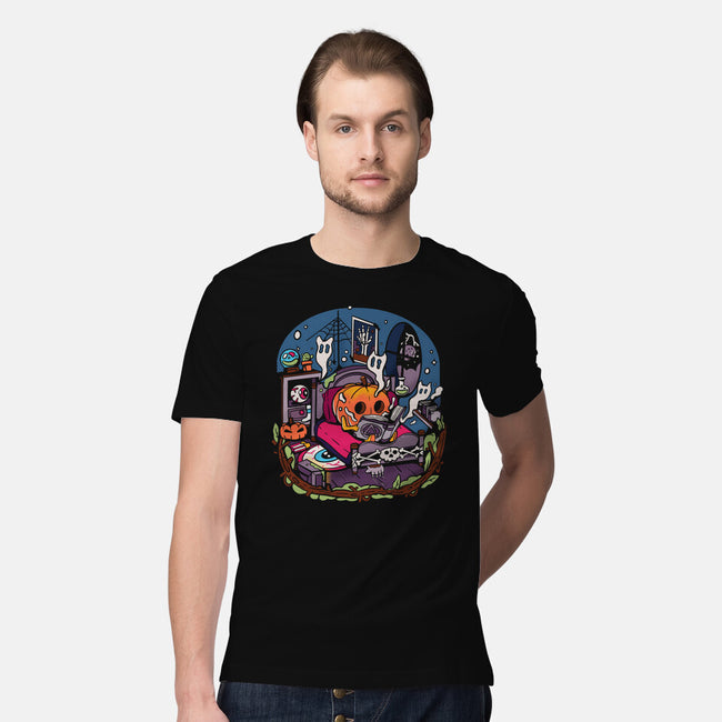 Halloween In Solitude-Mens-Premium-Tee-MULOPOPS