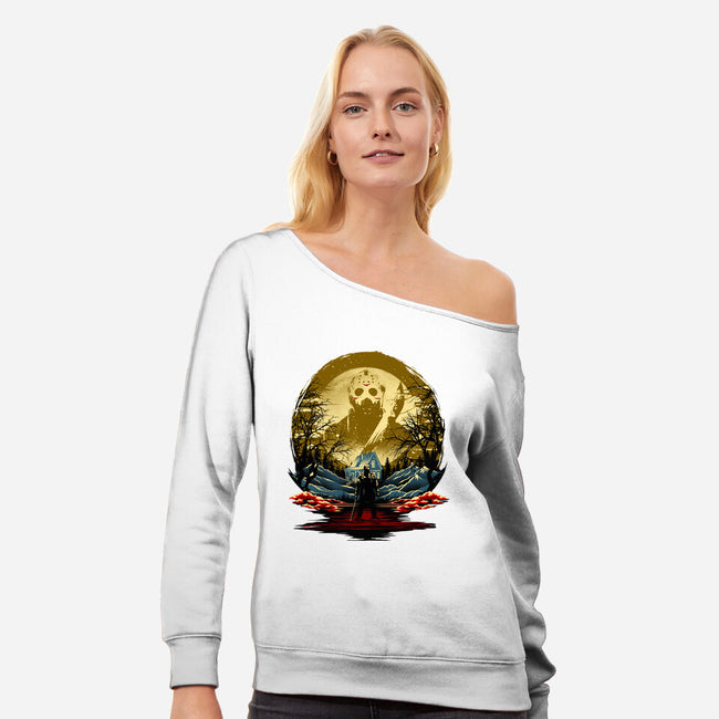 Attack Of Jason-Womens-Off Shoulder-Sweatshirt-hypertwenty