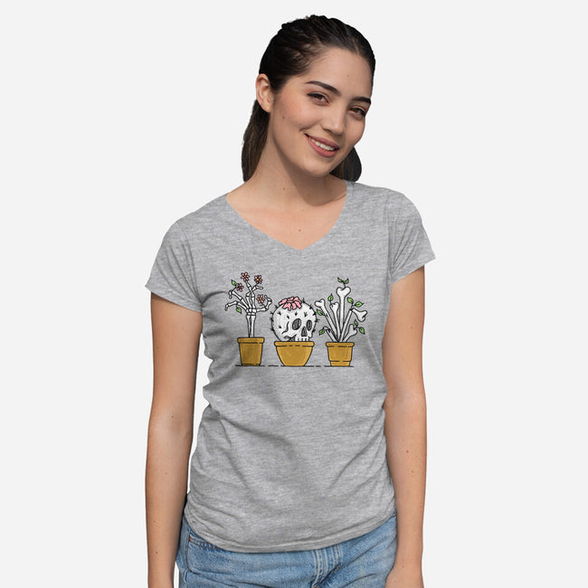 Bone Plants-Womens-V-Neck-Tee-gotoup