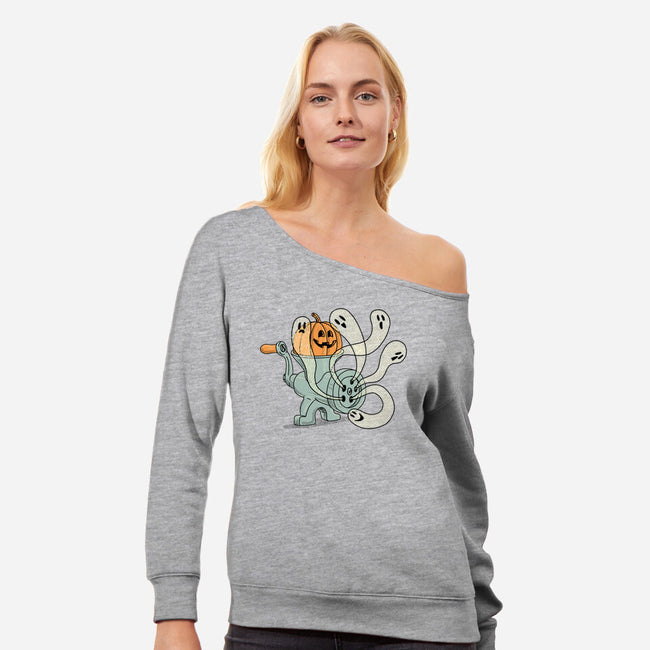 Ghosts In The Grinder-Womens-Off Shoulder-Sweatshirt-gotoup