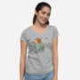 Ghosts In The Grinder-Womens-V-Neck-Tee-gotoup