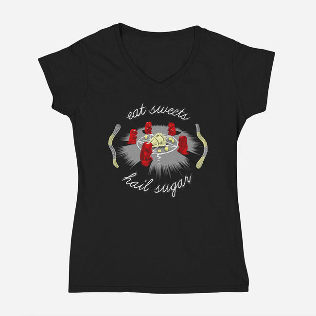 Hail Sugar-Womens-V-Neck-Tee-diegopedauye