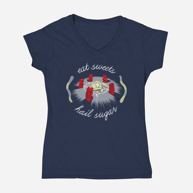 Hail Sugar-Womens-V-Neck-Tee-diegopedauye