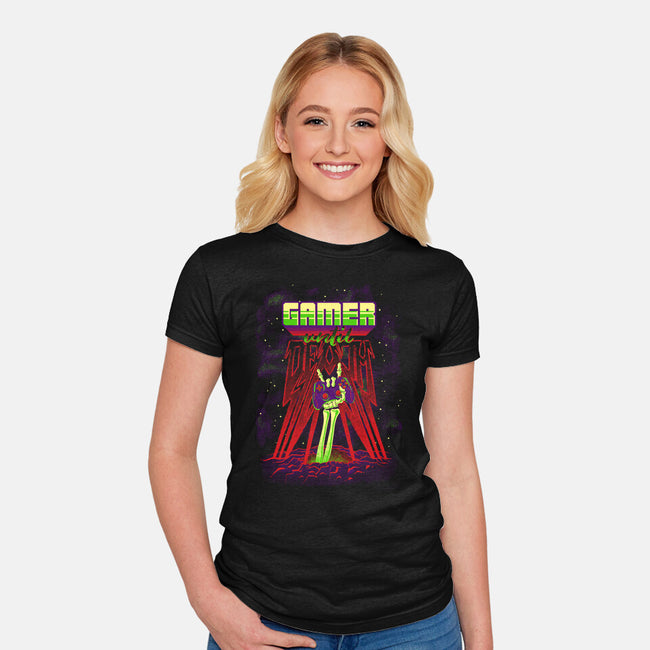 Gamer Until Death-Womens-Fitted-Tee-diegopedauye