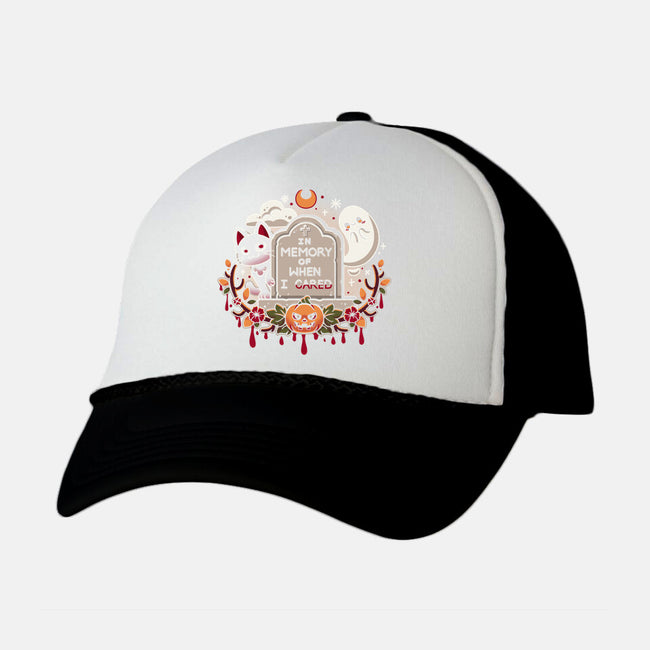 In Memory Of When I Cared-Unisex-Trucker-Hat-Zaia Bloom