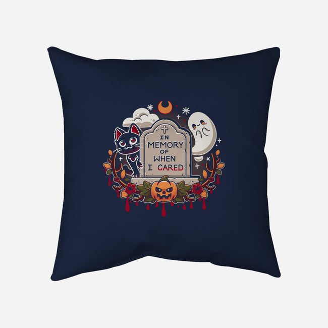 In Memory Of When I Cared-None-Removable Cover-Throw Pillow-Zaia Bloom