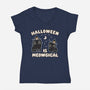 Halloween Is Meowgical-Womens-V-Neck-Tee-Weird & Punderful