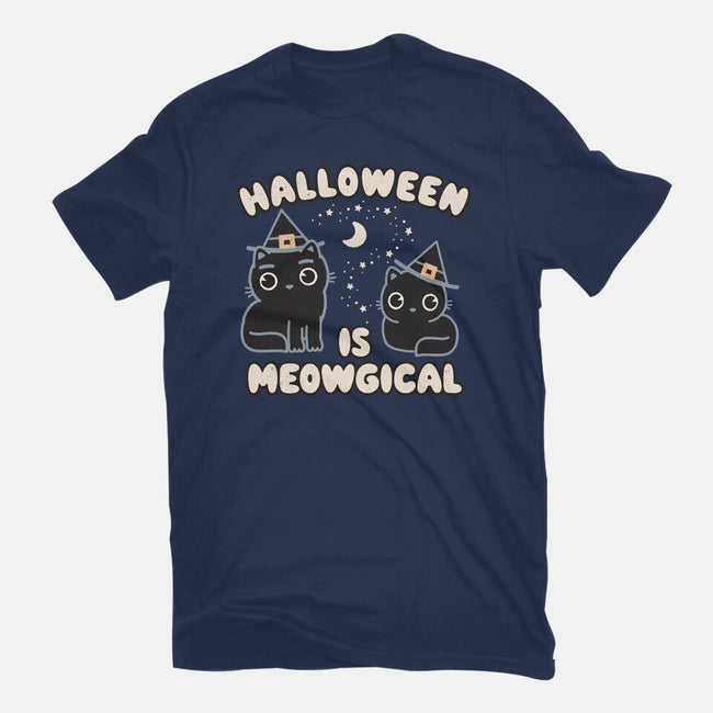 Halloween Is Meowgical-Unisex-Basic-Tee-Weird & Punderful