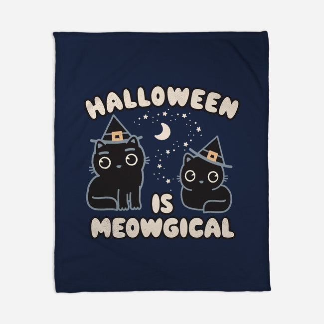 Halloween Is Meowgical-None-Fleece-Blanket-Weird & Punderful