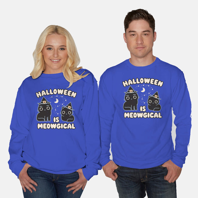 Halloween Is Meowgical-Unisex-Crew Neck-Sweatshirt-Weird & Punderful