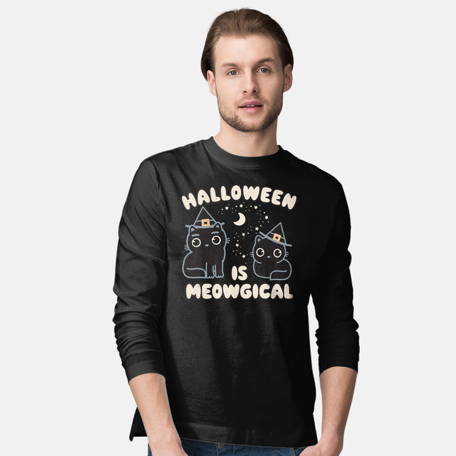 Halloween Is Meowgical-Mens-Long Sleeved-Tee-Weird & Punderful