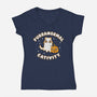 Some Purranormal Cativity-Womens-V-Neck-Tee-Weird & Punderful
