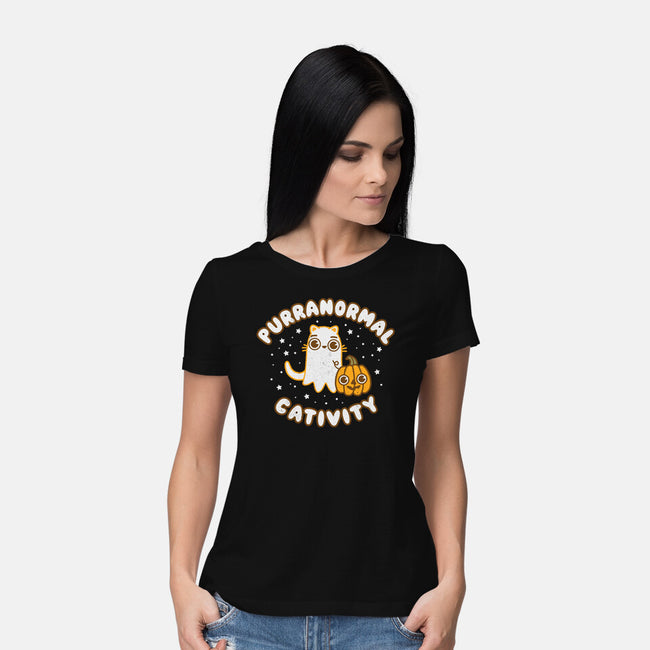 Some Purranormal Cativity-Womens-Basic-Tee-Weird & Punderful