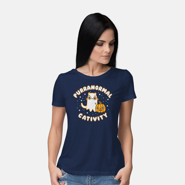 Some Purranormal Cativity-Womens-Basic-Tee-Weird & Punderful